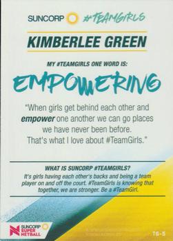 2018 Tap 'N' Play Suncorp Super Netball - #Teamgirls #TG-5 Kimberlee Green Back